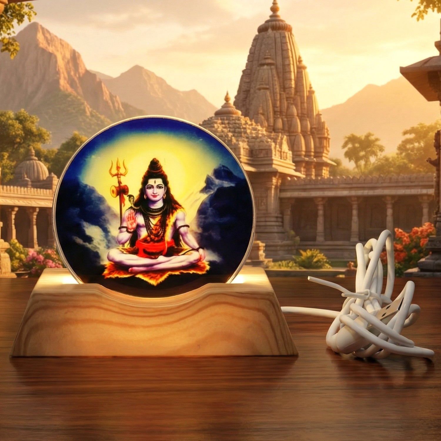 3D Creative Lord Shiva LED Night Lamp (1 Pc)