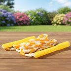Yellow & White Beaded Skipping Jump Rope (1 Set)