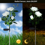 Solar Powered Decorative Garden Flower Lights Set of 2
