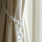 Elegant beaded drapery strap