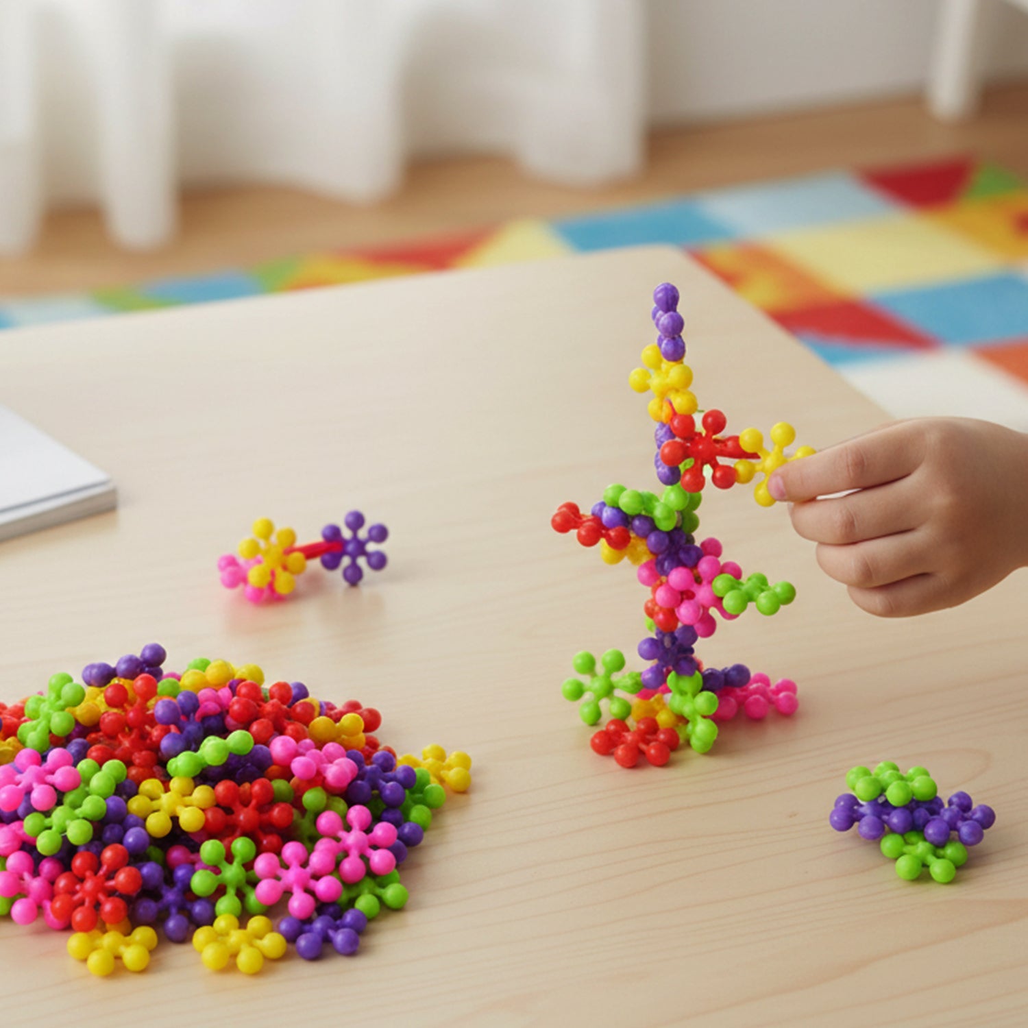 DIY Building Blocks Toy for Kids – Colourful Creative Puzzle (1 Set)