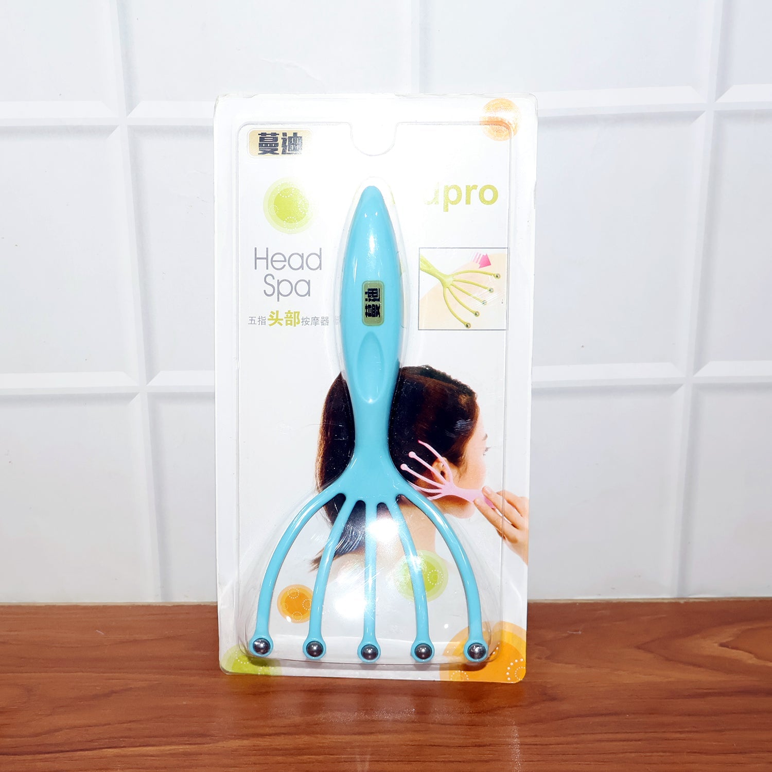 Handheld Five-Finger Head Massager with Rolling Ball Tips (1 Pc)