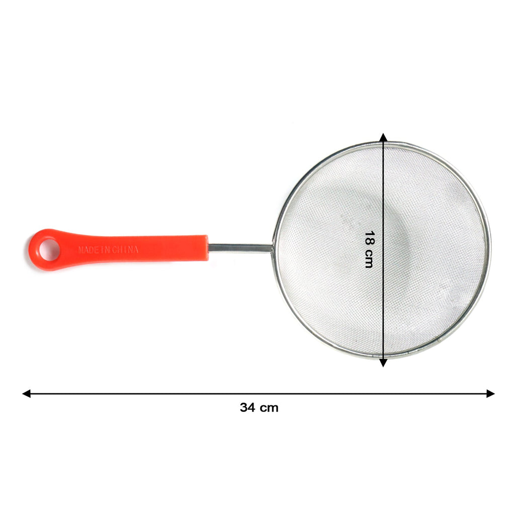 B-Grade Big Size Fine Mesh Kitchen Strainer with Strong Handle Grip (1 Pc)