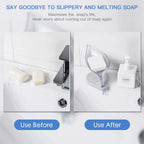 Self draining soap dish holder