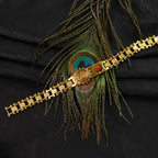 Gold Plated Designer Watch-dial Style Bracelet Rakhi For Brother (1 Pc)