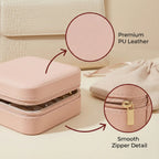 Mini PU Leather jewellery Box for Travel & Storage