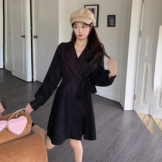 Fitted-waist Figure-flattering French-style Mini Dress