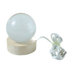 Wooden base LED crystal decor light