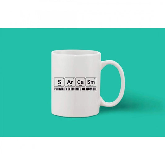 Generic Printed Ceramic Coffee Mug - 1 Pieces, White, 11oz