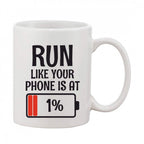 Generic Printed Ceramic Coffee Mug - 1 Pieces, White, 11oz