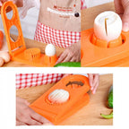 Generic Pack Of_2_2 In 1 Boiled Egg and Mushroom Slicer Cutter Chopper Plastic With Stainless Steel Wired (Color:Assorted)