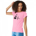 Generic Women's Cotton Western Wear T Shirt (Pink)