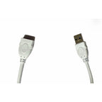 Generic USB Male to Female Extension Cable 1.5 Yards Supports LCD, LED, TV USB Ports Connects Printer, PC, External Hard Drive (White)