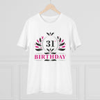 Generic Men's PC Cotton 31st Birthday Printed T Shirt (Color: White, Thread Count: 180GSM)