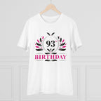 Generic Men's PC Cotton 93rd Birthday Printed T Shirt (Color: White, Thread Count: 180GSM)