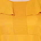 Generic Women's Fit And Flare Yellow Dress (Color:Yellow, Material:Polyester)