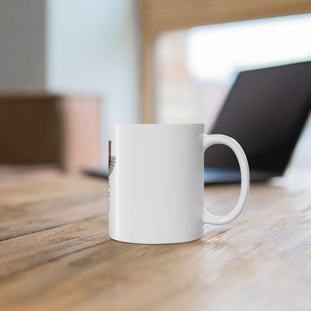 Generic Ceramic Gorila Desing Printed Coffee Mug (Color: White, Capacity:330ml)