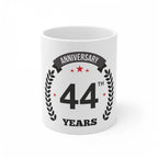 Generic Ceramic 44th Anniversary Printed Coffee Mug (Color: White, Capacity:330ml)