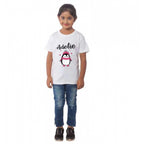 Generic Girls Cotton Adelie Half Sleeve TShirt (White)