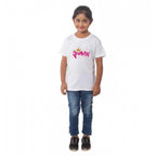 Generic Girls Cotton Princess Half Sleeve TShirt (White)