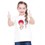 Generic Girls Cotton Akashi Half Sleeve TShirt (White)