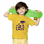 Generic Boys Cotton Lazy Half Sleeve TShirt (Mustard)