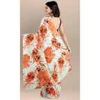 Generic Women's Joya Silk Saree with Blouse (Orange, 5-6 Mtrs)