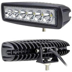 Generic 6 Led Straight Fog Lights Projector Lens (Black)