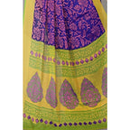 Generic Women's Viscose Rayon Printed Saree With Unstitched Blouse (Blue)