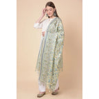 Generic Women's Art Silk Printed Dupatta (Off White, Length: 2.25 to 2.50 Mtr)