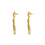 Generic Women's Rose Gold Plated Alloy Kundan Earrings &amp; Mangtikka (Green)