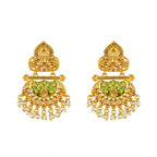 Generic Women's Rose Gold Plated Alloy Kundan Earrings &amp; Mangtikka (Green)