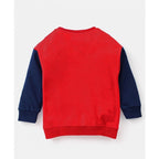 Generic Boy's Casual Full Sleeve Printed Cotton T Shirt With Pant (Red)