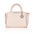 Generic Women's Faux Leather Metal Beads Handbag (Pink)