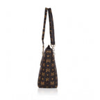 Generic Women's Faux Leather Printed Tote Bag (Brown)