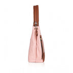 Generic Women's Faux Leather Printed Tote Bag (Pink)