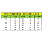 Generic Women's Georgette Embroidery 3-4th Sleeve V-Neck Kurti (Purple)
