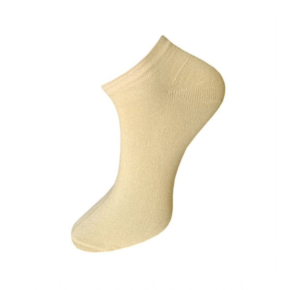 Generic 3_Pair Set Unisex Casual Cotton Solid Ankle Length Socks (Multicolor)