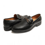 Generic Men's Casual Faux Leather Solid Slip-on Formal Shoes (Black)