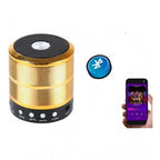 Generic Plastic Rubber Wireless WS887 Bluetooth Speaker (Gold)