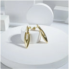 Generic Women's brassNew Gold Tone Polish Mini Office Earrings (Gold Plated)