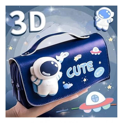 Generic Polyester 3D Pencil Pouch Stationary Storage Box For Kids (Multicolor )