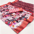 Generic Women's Cotton Silk Printed Saree With Unstitched Blouse 5.5Mtr (Multicolor)