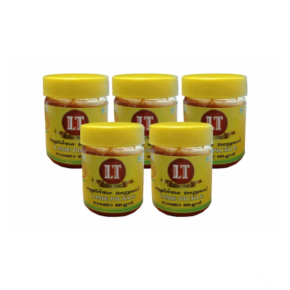 Generic Pack of_5 100GM LT Lemon Pickle Traditional Digestive Side Dish (Red)
