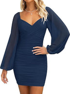 SpringSummer Atmospheric Long-Sleeve Dress