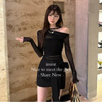 Pure Seductive Mesh Long-Sleeve Bodycon Tube Top