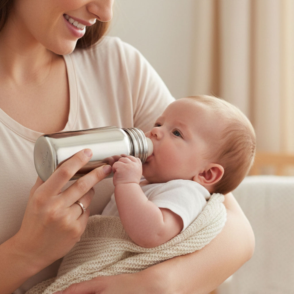 Stainless Steel Baby Feeding Bottle 250 Ml
