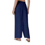 Generic Women's Casual Rayon Solid Ankle Length Palazzo (Navy Blue , Free Size)