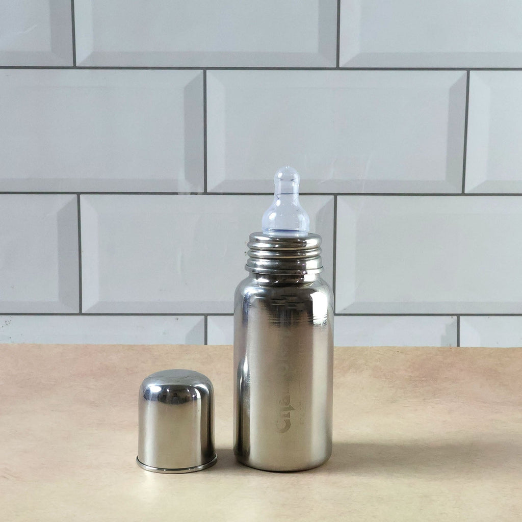 Soft nipple milk bottle for infants