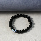 Elegant Dual-Tone Crystal Beaded Stretch Bracelet (1 Pc)